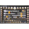 83 Pc. 1/4, 3/8", 1/2" 90-Tooth SAE/Metric Mechanics Tool Set with EVA Foam Tray - 86529