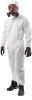 Hazmat Suits Disposable Coveralls Medium. Pack of 30 White Protective Suits with Attached Hood; Zipper Front. 60 gsm Microporous Paint Suit; Protectiv