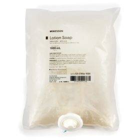 McKesson Pack of 10 Refill Bags of Lotion Soap 1; 000 mL Liquid Hand Soap with Aloe for Moisturizing the Skin Neutral PH Fresh Scent Gentle & Effectiv