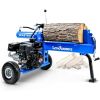 Landworks Log Splitter Portable 20 Ton Rapid Auto Return Ram System Bucher Gear Pump 7HP Engine Horizontal Full Beam Steel Wedge
