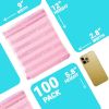 Pack of 100 Pink Strips Poly Mailers 9 x 12 Multipurpose Shipping Bags 9x12 Peel and Seal Closure; 2 mil Thick Waterproof Envelopes for Mailing Wrappi