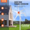 VEVOR 500W Wind Turbine Generator, 12V Wind Turbine Kit, 5-Blade Wind Power Generator with MPPT Controller