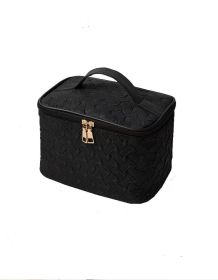 Black White Umizolco Premium Large CapacityPortable Travel  Bag, Multi FunctionalCosmetic Organizer, Stain Resistant, HandheldSquare Bag (Color: black)