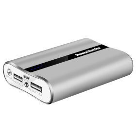 12000mAh Portable Charger with Dual USB Ports  External Battery Pack (Color: Silver)