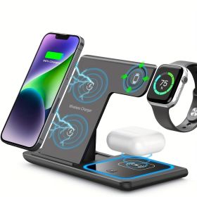 3P Experts Tap And Power Wireless Charging Station (Color: black)