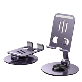 360 Rotation Fully Adjustable Foldable Phone Stand (Color: Purple)