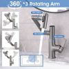 Faucet for Bathroom Sink; Bathroom Faucet with 1080° Rotary Faucet; 1 Hole; with Spray Dual Function; Temperature Display; ; Hot and Cold Dual Control